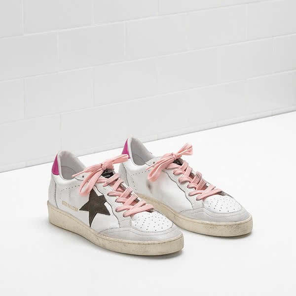 Golden Goose Ball Star Sneakers G32WS592 Calf Suede Glossy Leather Technical 2