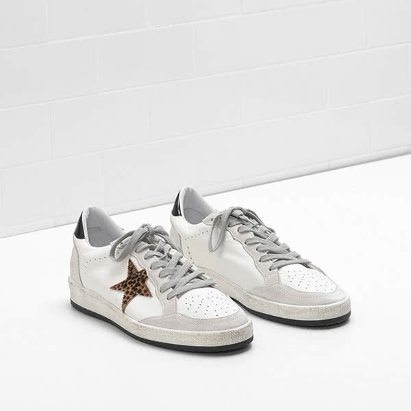 Golden Goose Ball Star Sneakers G32WS592.F9 Ponyskin and glossy leather 2