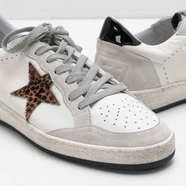 Golden Goose Ball Star Sneakers G32WS592.F9 Ponyskin and glossy leather 4