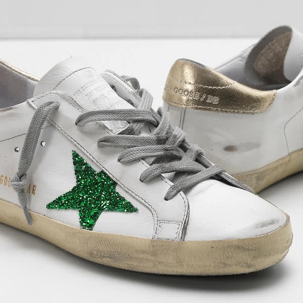 Golden Goose Superstar Sneakers G32WS590 calf leathe laminated leather 4