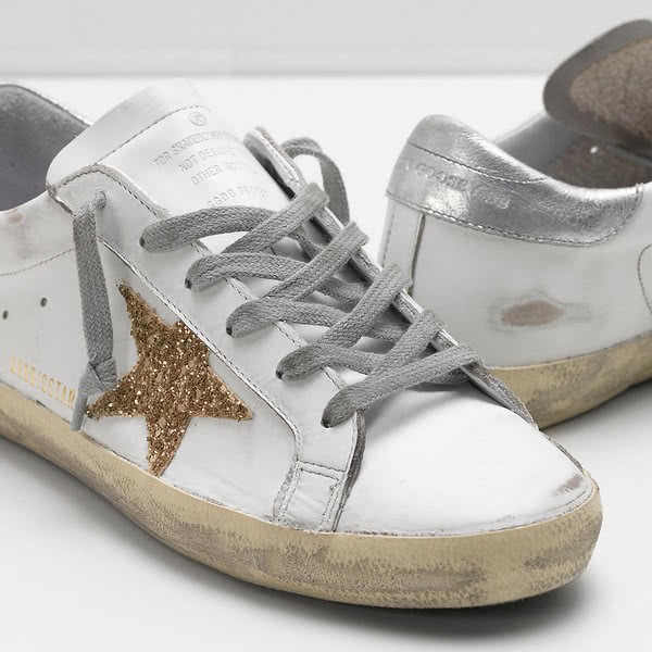 Golden Goose Superstar Sneakers G32WS590 calf leather tab is leather brown 5