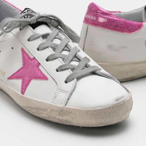 Golden Goose Superstar Sneakers G32WS590.D91 calf leather coated Glitter 4