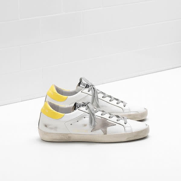 Golden Goose Superstar Sneakers G32WS590.E83 calf leather Suede star white yellow 1