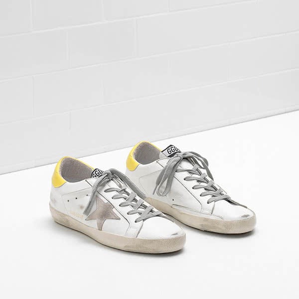 Golden Goose Superstar Sneakers G32WS590.E83 calf leather Suede star white yellow 2