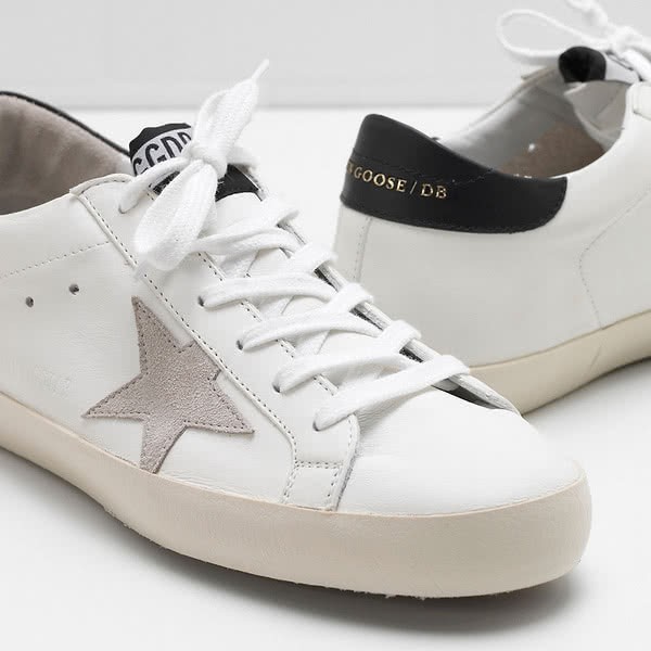Golden Goose Superstar Sneakers G32WS590.E73 calf leather Suede tab white black 4