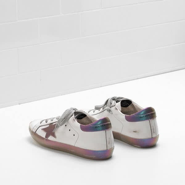 Golden Goose Superstar Sneakers Calf Leather Star Iridescent Leather Irides 3