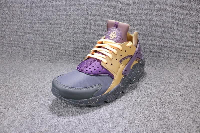 Nike Air Huarache Men Women Purple Yellow Black Shoes 5