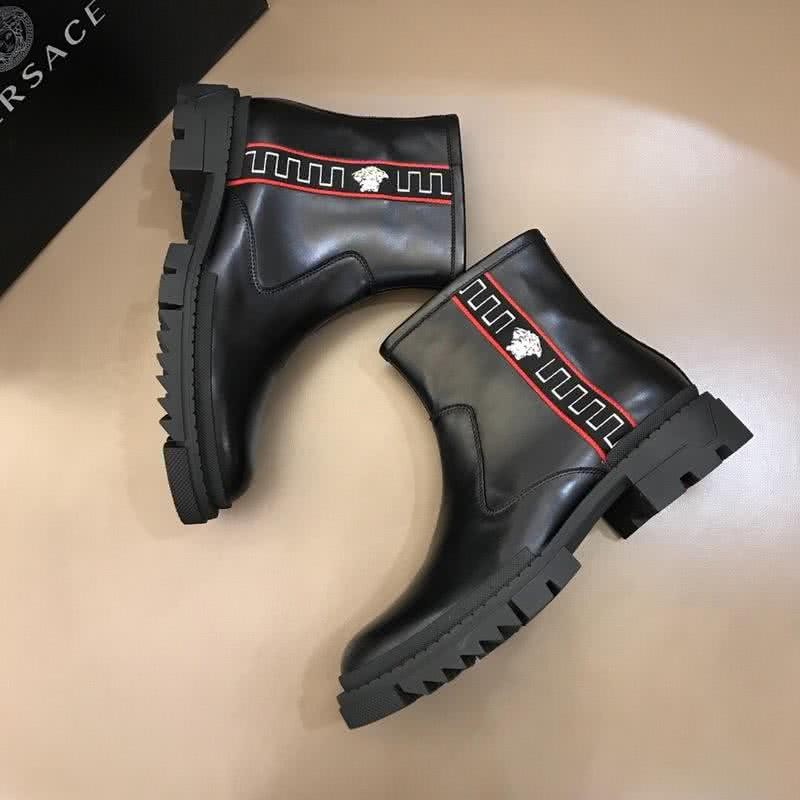 Versace New Boots Classic Black And Red Men 3
