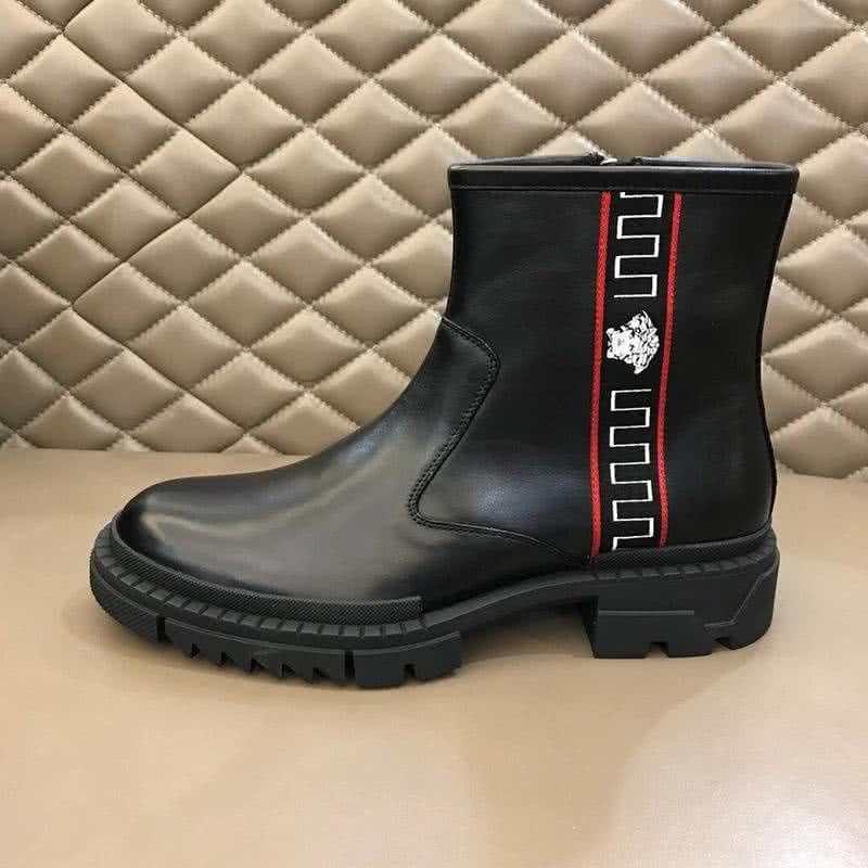 Versace New Boots Classic Black And Red Men 5