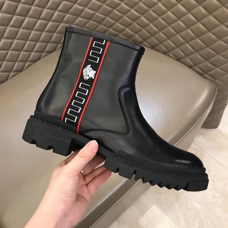 Versace New Boots Classic Black And Red Men 6