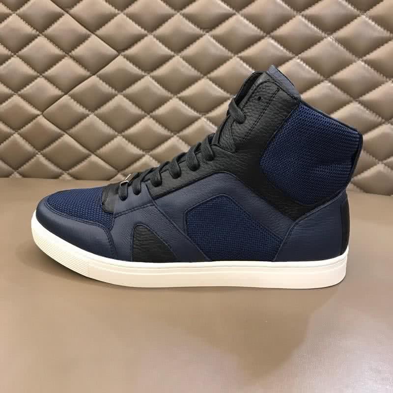 Burberry Fashion Comfortable Sneakers Cowhide Deep Blue Men 5