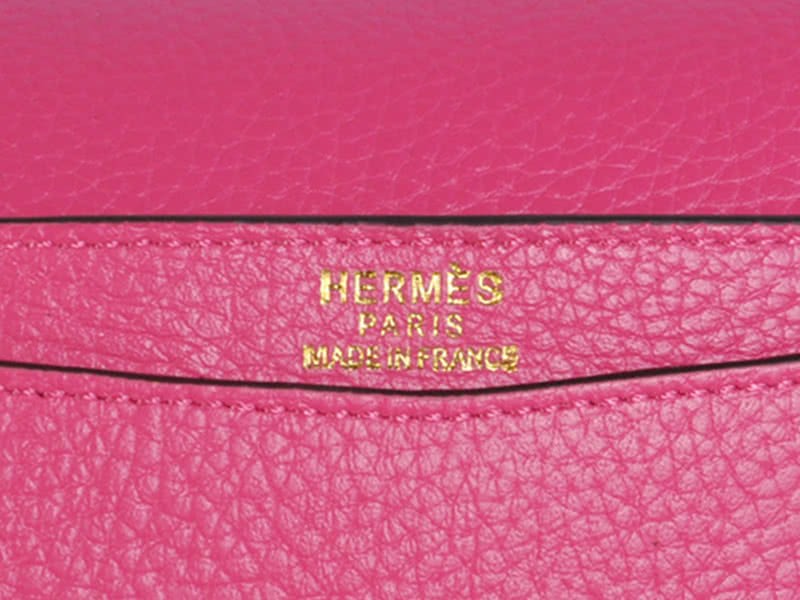 Hermes Pilot Envelope Clutch Hot Pink With Gold Hardware 11