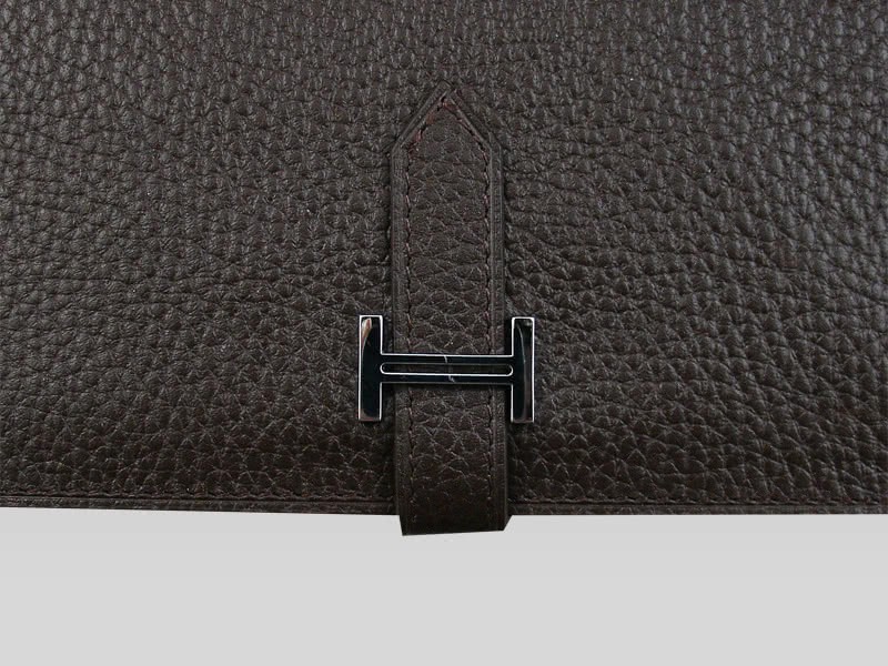 Hermes Bearn Japonaise Bi-Fold Wallet Dark Chocolate 4