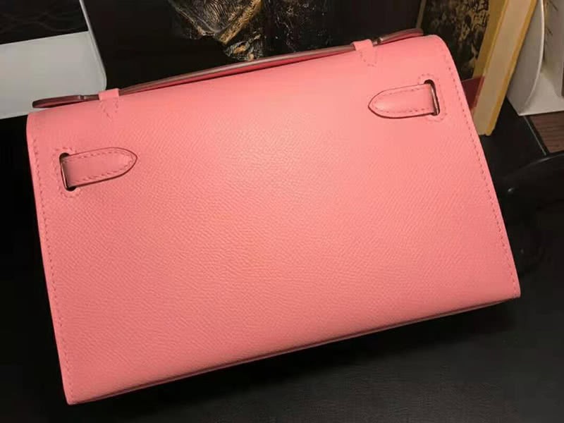 Hermes Epsom Mini Kelly Pochette Gold Hardware Pink 2
