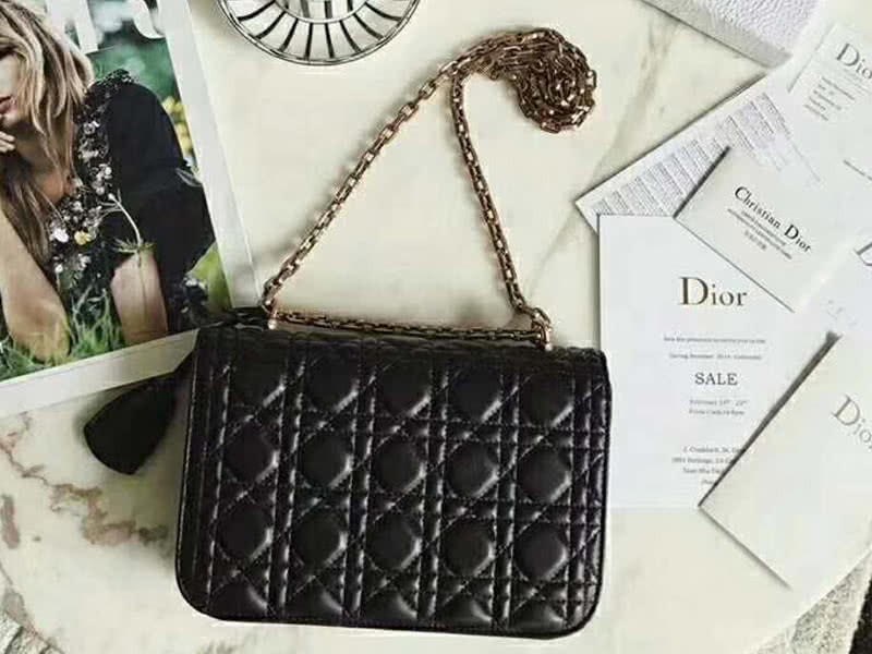 Dior Dioraddict Lambskin Bag Black d5818 2