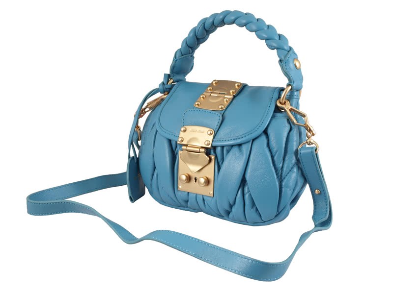 Miu Miu Small Coffer Bag Blue 2