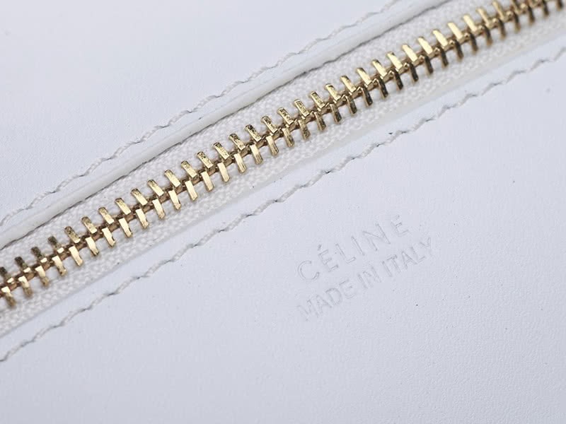 Celine Tie Nano Top Handle Bag Leather White Python 24