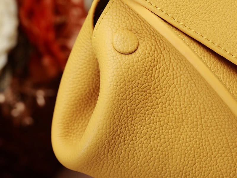Celine Tie Nano Top Handle Bag Leather Yellow 13
