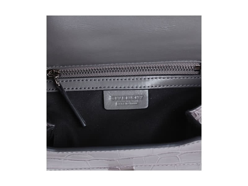 Givenchy Mini Pandora Box Bag Croc Leather Grey 4