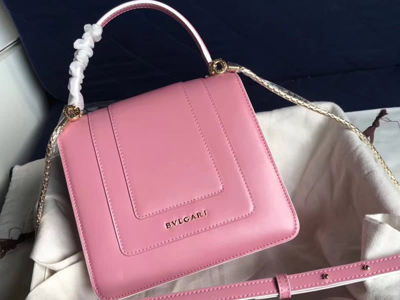 Bvlgari Flap Cover Serpenti Forever 18cm Calfskin White And Pink 2
