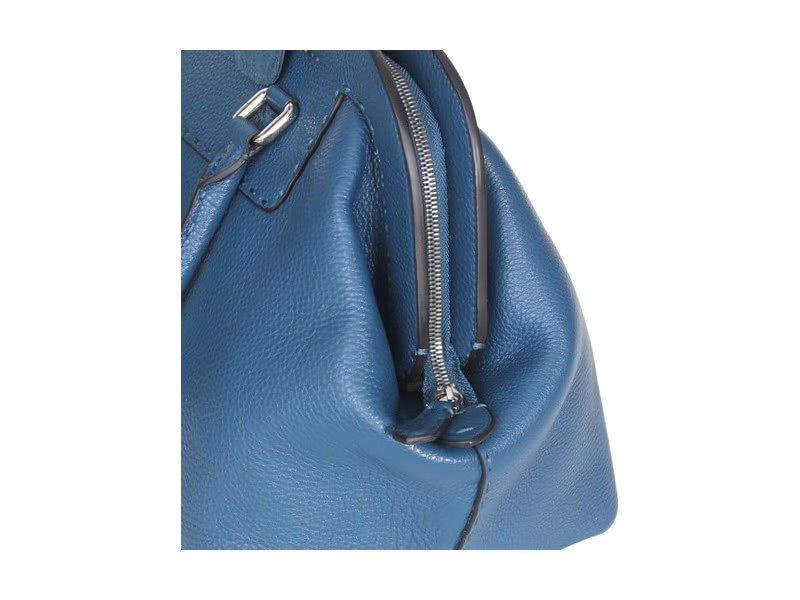 Fendi Original Leather Medium Selleria Adele Satchel Blue 6