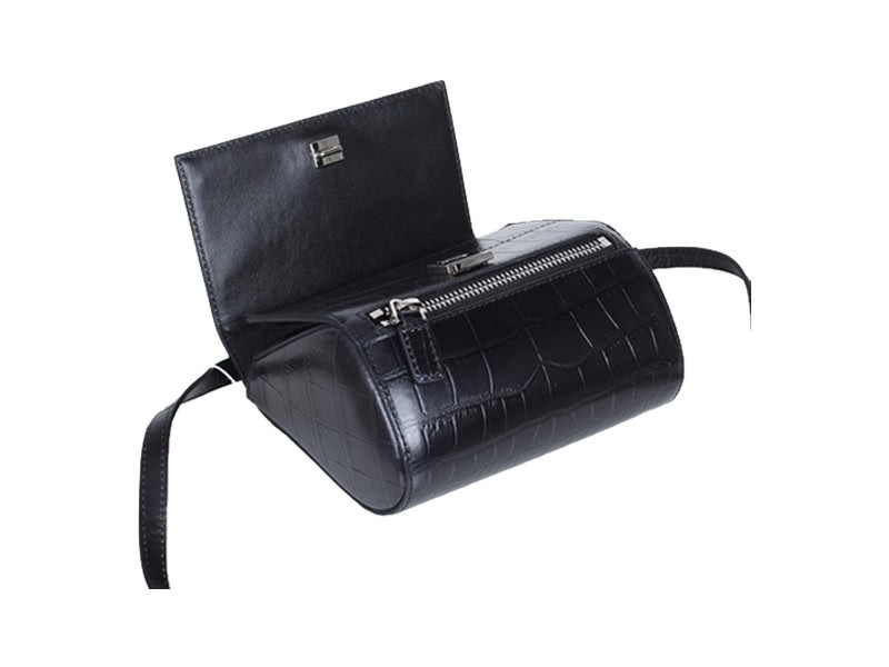 Givenchy Mini Pandora Box Bag Croc Leather Black 4