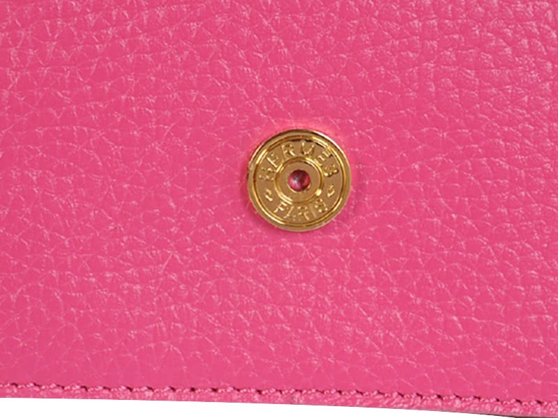 Hermes Pilot Envelope Clutch Hot Pink With Gold Hardware 9