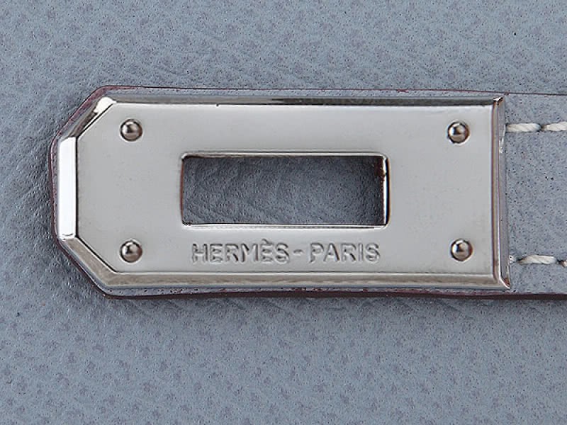 Hermes Epsom Original Calfskin Kelly Long Wallet Grey Blue 4