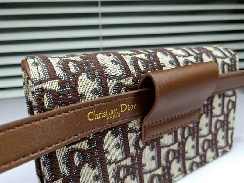 Dior Oblique Saddle Clutch Brown d56161 6