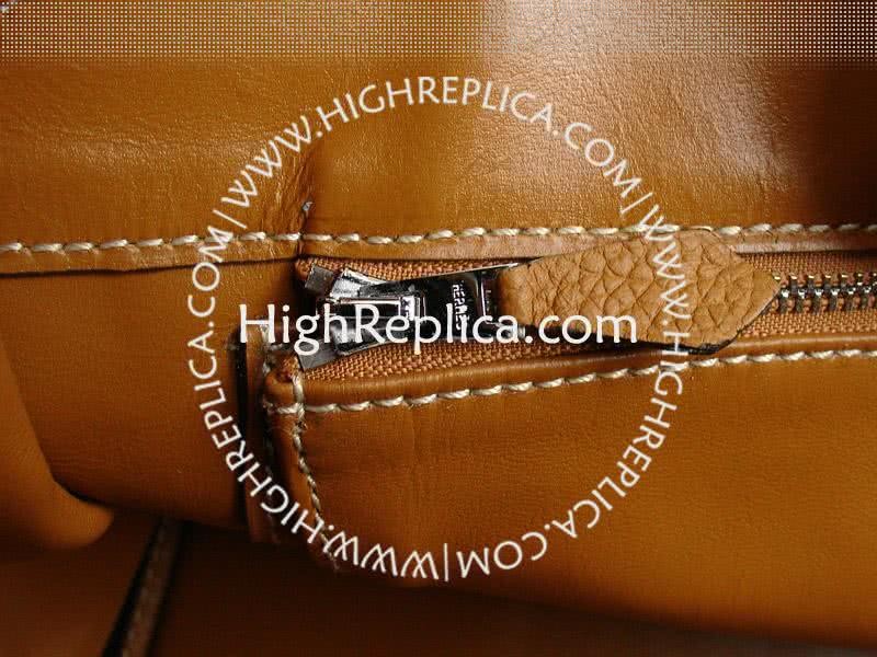 Hermes Birkin 35 Cm Toile And Togo Leather Tan 10