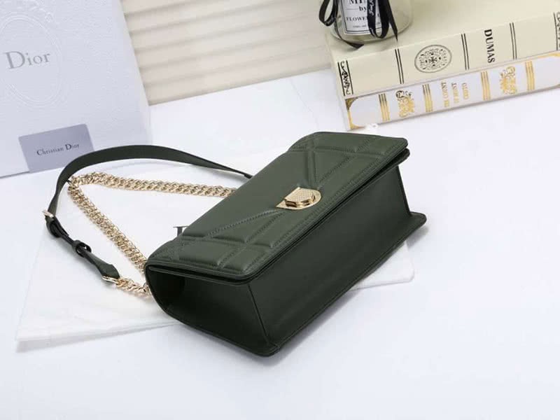 Dior Diorama Lambskin Bag Green d05282 5