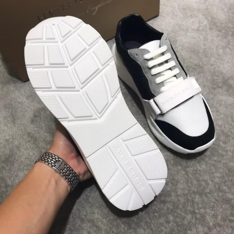 Burberry Fashion Comfortable Sneakers Cowhide White Grey Men 9