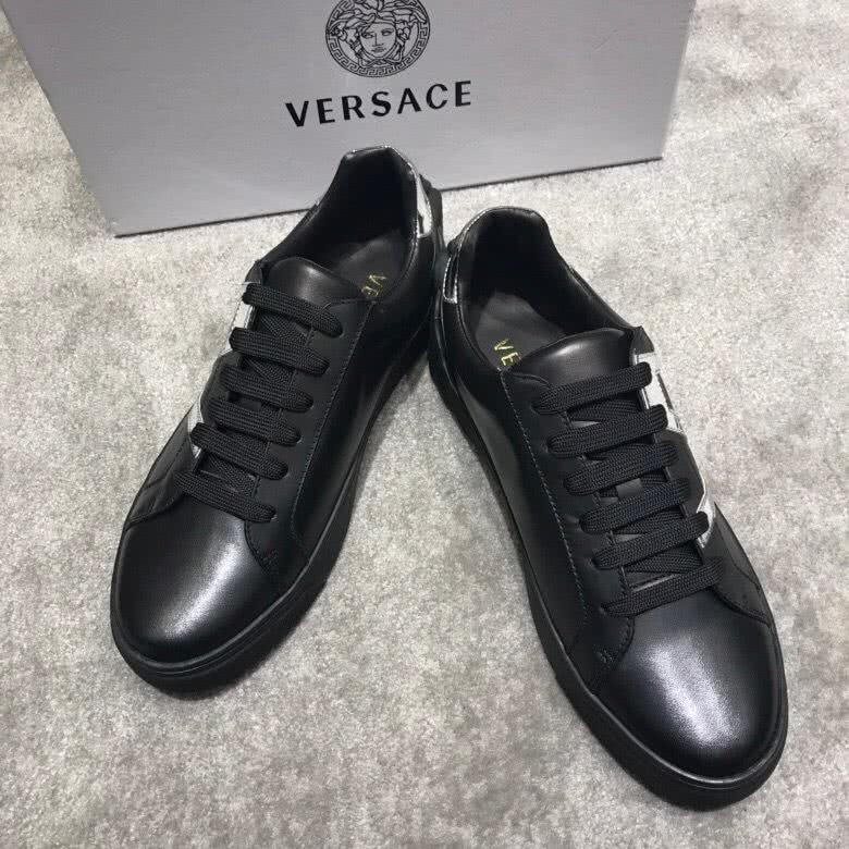 Versace Top Quality Cowhide Casual Shoes Black Men 2