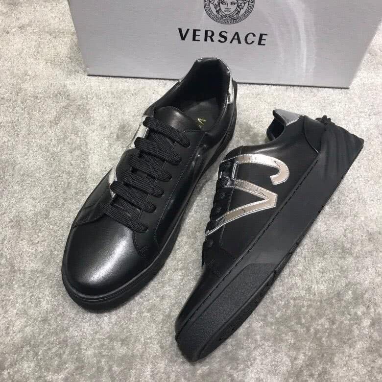Versace Top Quality Cowhide Casual Shoes Black Men 3
