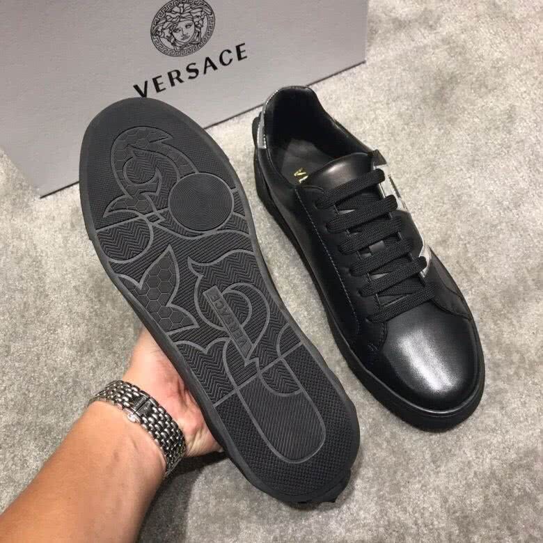 Versace Top Quality Cowhide Casual Shoes Black Men 6