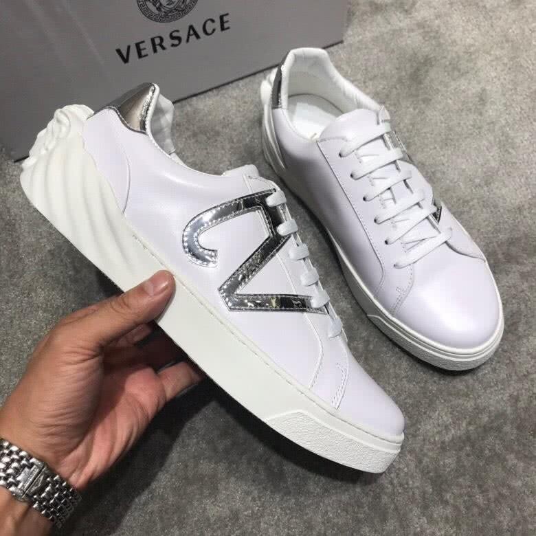Versace Top Quality Cowhide Casual Shoes White Men 6