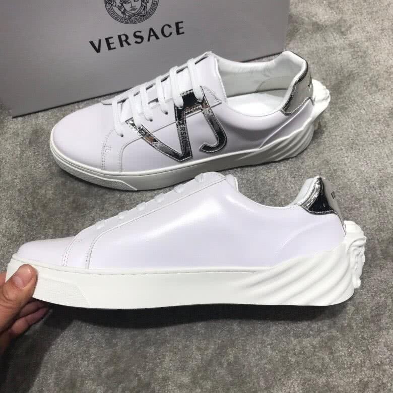 Versace Top Quality Cowhide Casual Shoes White Men 7