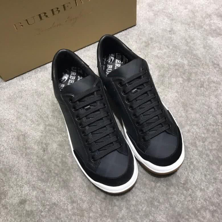 Burberry Fashion Comfortable Sneakers Cowhide Black And White Men 2