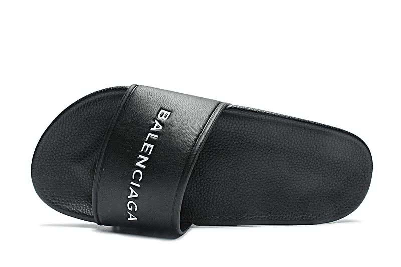 Balenciaga Logo flat pool Slide Sandals All Black 3