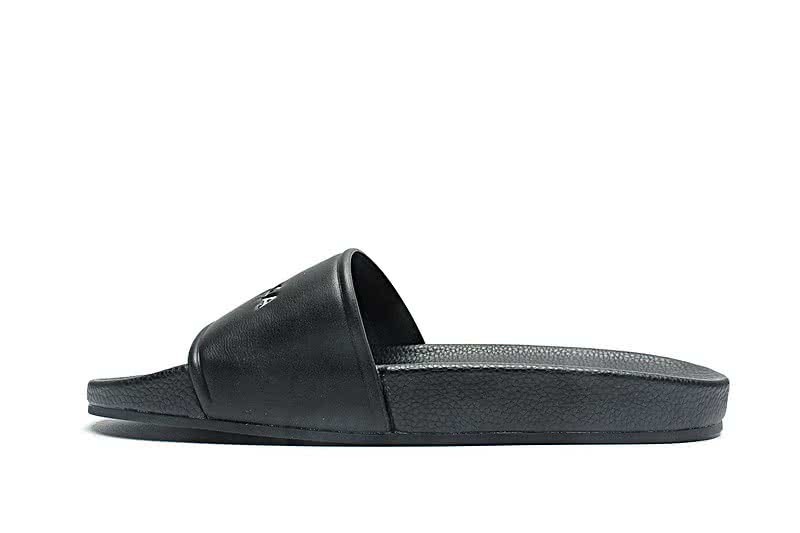 Balenciaga Logo flat pool Slide Sandals All Black 6