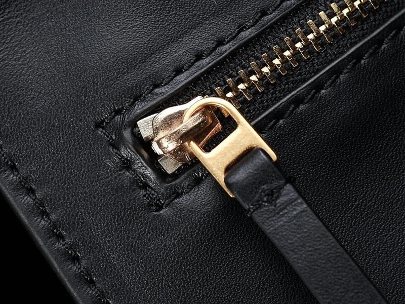 Celine Tie Nano Top Handle Bag Leather Black Python 19