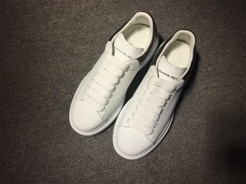 Alexander McQueen White and White shoelace Men And Women 4