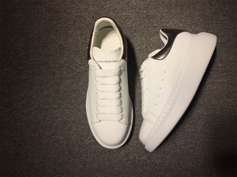 Alexander McQueen White and White shoelace Men And Women 6