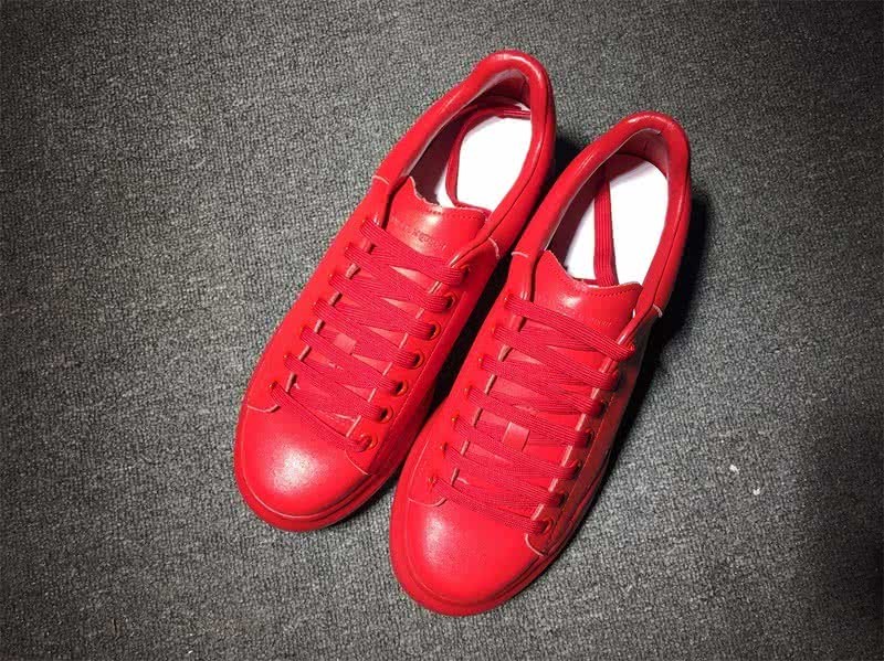 Alexander McQueen Red and Red shoelace Men And Women 1