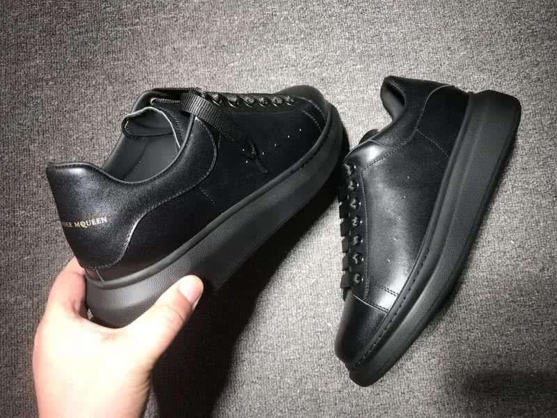 Alexander McQueen Black and Black shoelace Men And Women 6