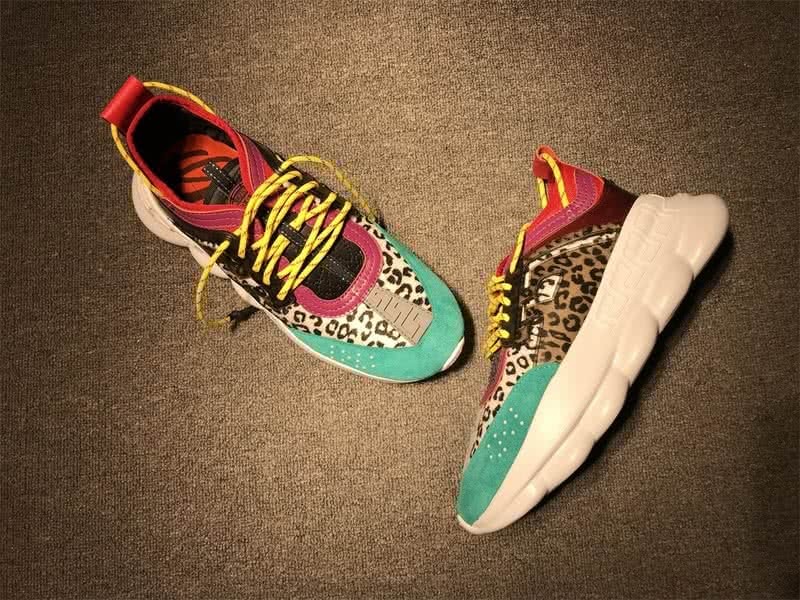Versace Leopard With Yellow Shoelace Leisure Shoes Men 4