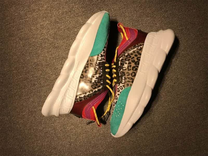 Versace Leopard With Yellow Shoelace Leisure Shoes Men 6