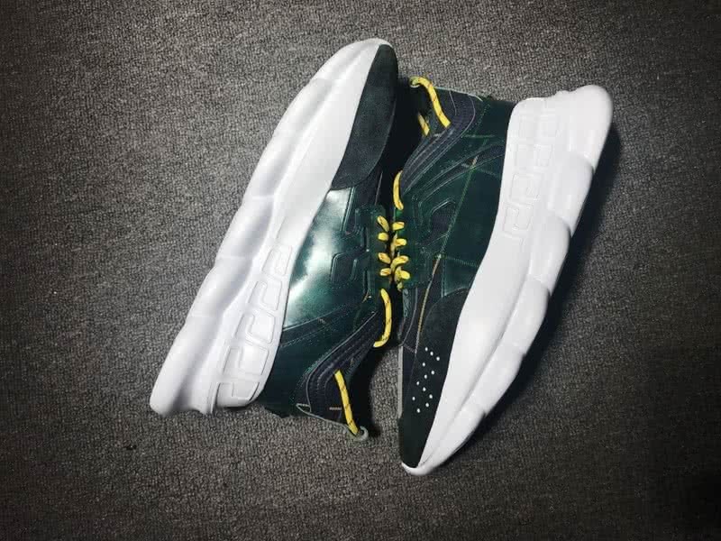 Versace Men Dark Green With Yellow  Shoelace Leisure Shoes 6
