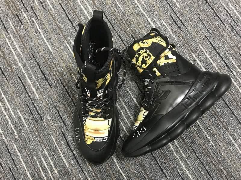 Versace Men Black And Yellow Printing Leisure Sports Shoes 3