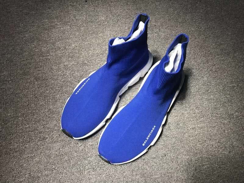 Balenciaga Speed Sock Boots Blue and White 2